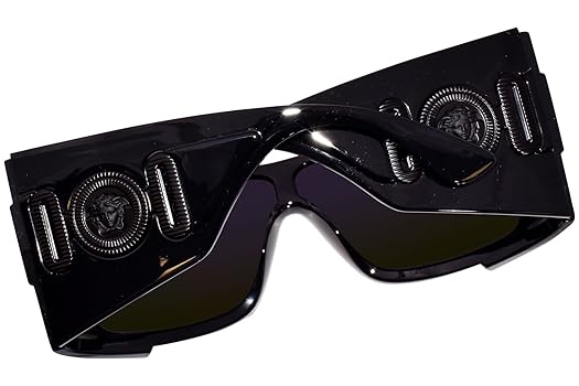 Amazon.com: Versace VE 4451 GB1/55 Black Nylon Shield